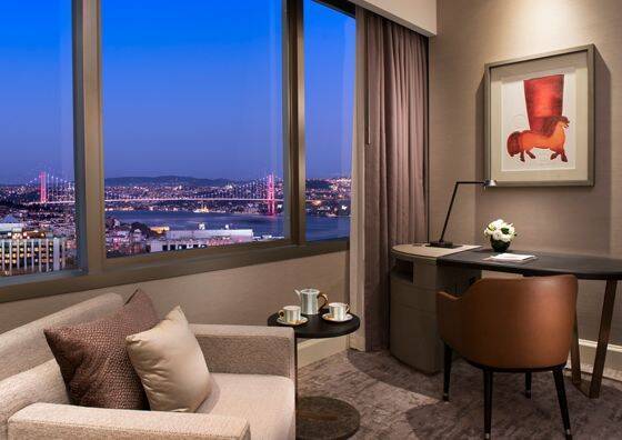 Partial Bosphorus View Room with Club Access