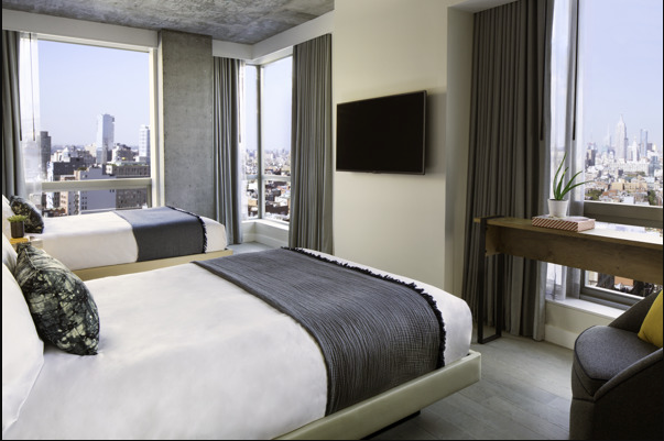 Two Double Beds with City View