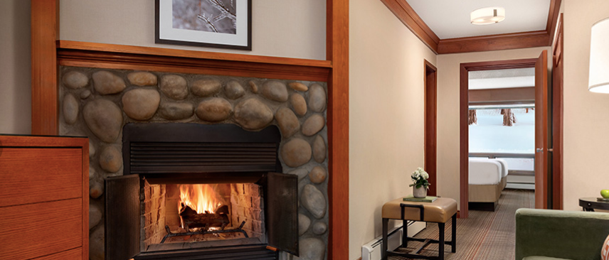 Junior Lakeview Double Double Suite with Fireplace