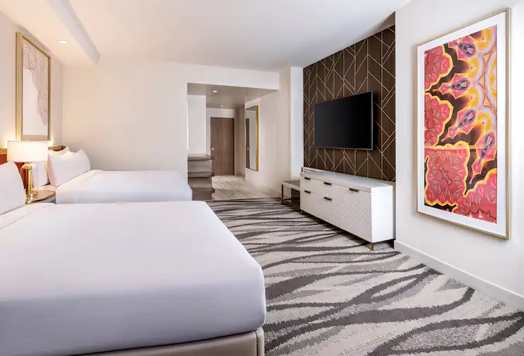 Two Queen Premium City View Room - Mobility Accessible Roll-In Shower