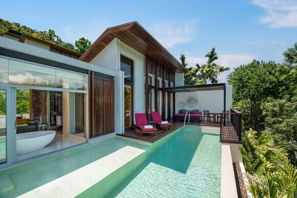 Deluxe One Bedroom Villa, Two Queen, Garden View Private Pool