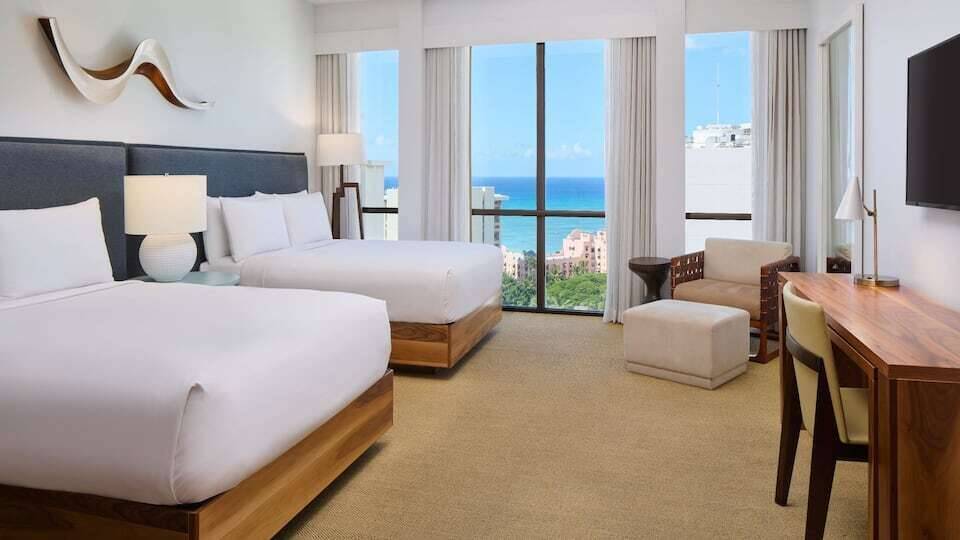 Two Double Beds with Ocean View