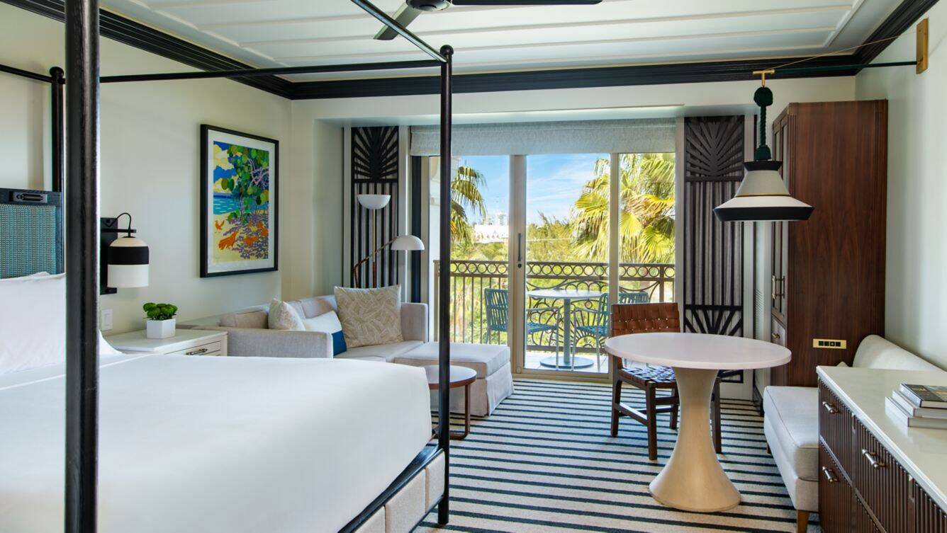 Garden View Guest room One King  Resort Tower Balcony