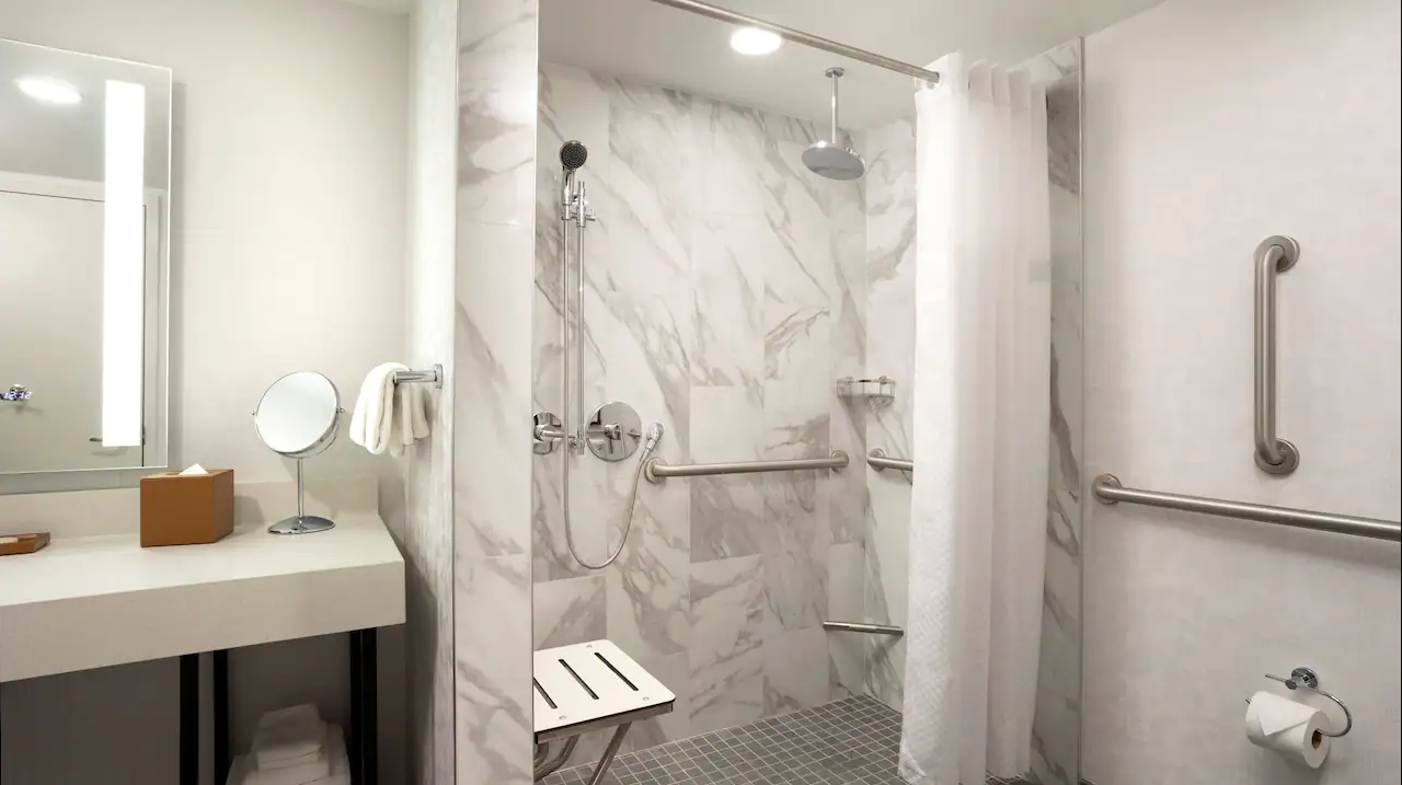 King Bed Accessible Shower