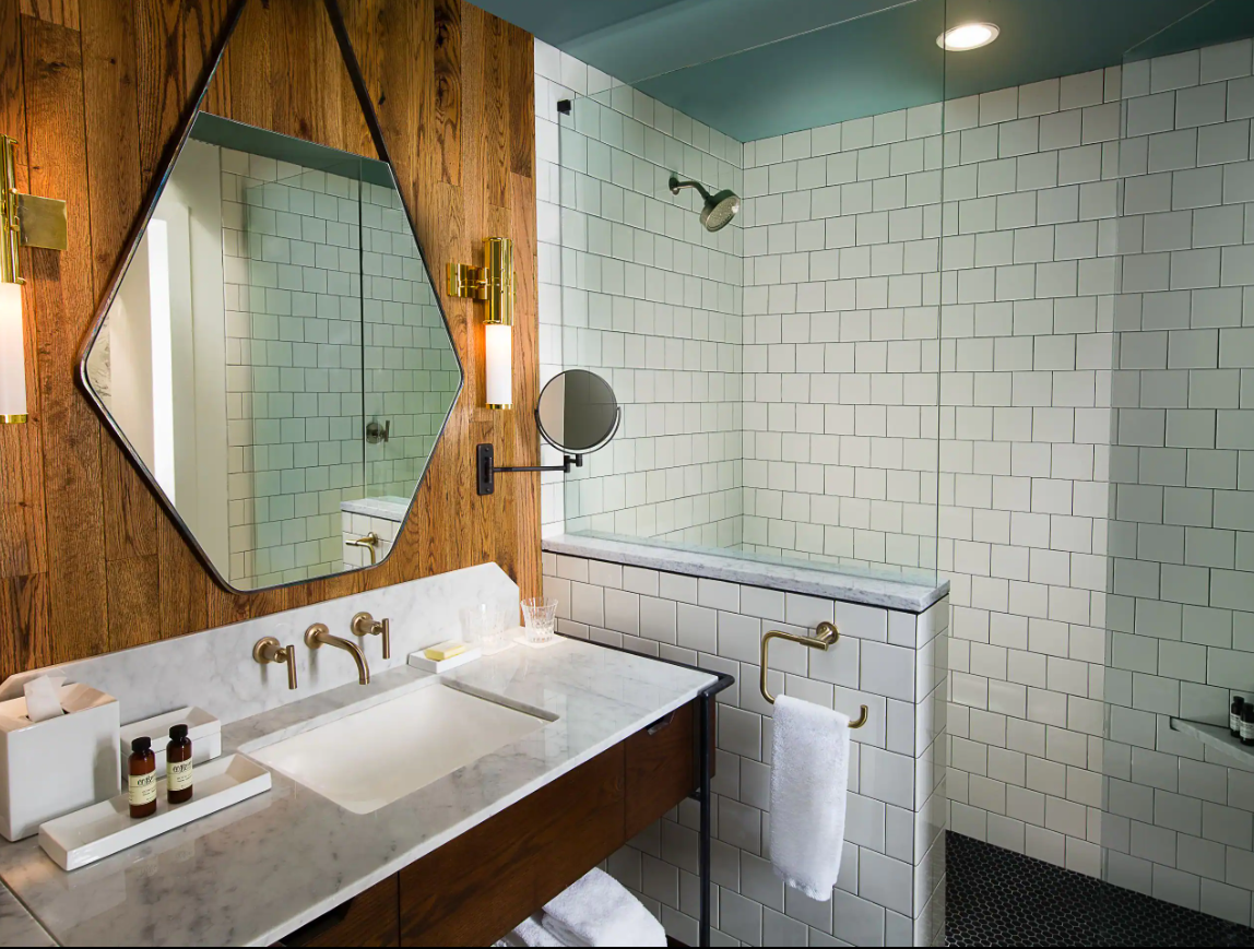 King Bed with Ada Shower