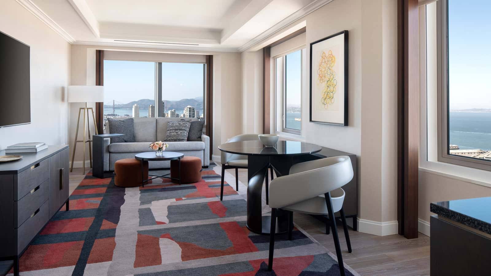 Bridge-View One-Bedroom Mobility-Accessible Suite Tub With Grab Bars