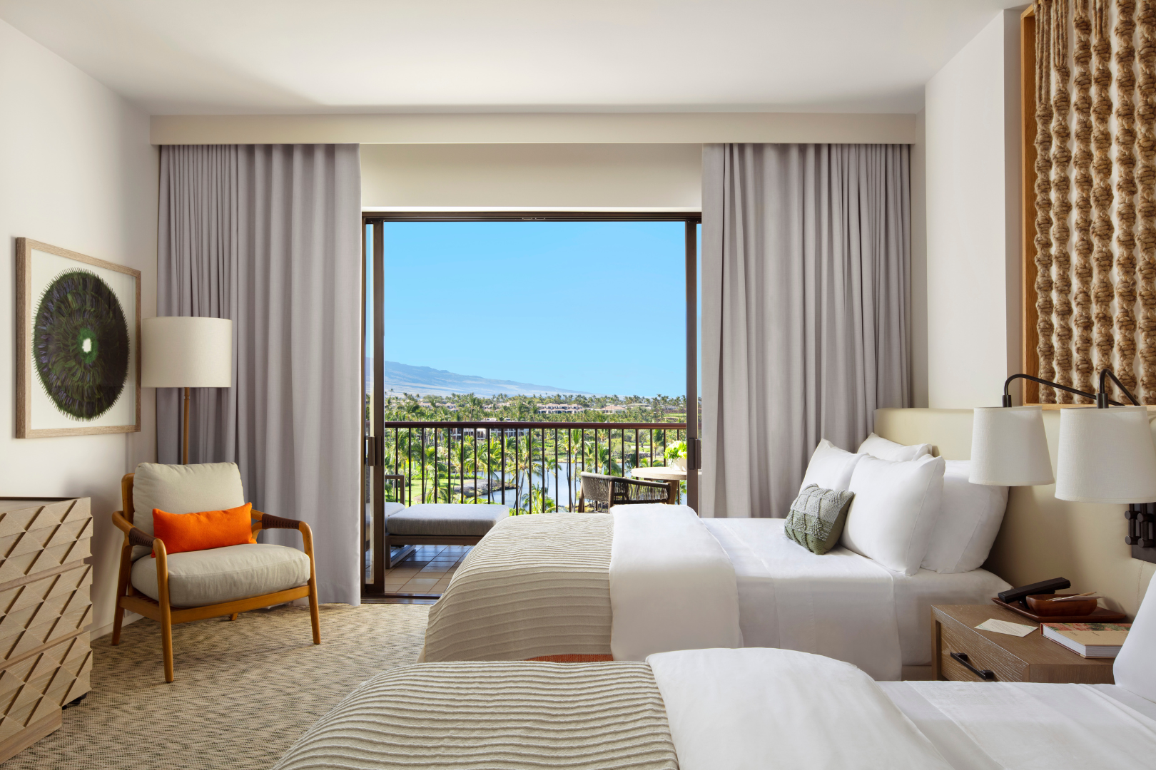 Partial Ocean View Two Queens Room