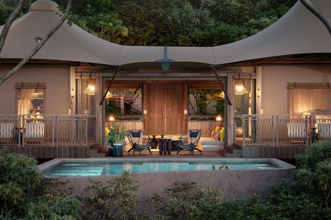 TREETOP TENT, TWO BEDROOM SUITE (ONE KING, TWO QUEEN)